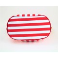9216- RED AND WHITE STRIPE CANVAS TOTE